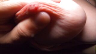 STEPMOM with LARGE MILKY BREASTS SQUIRTS me ALL OVER - Close Up CREAMPIE