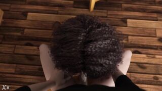 Hawt ebony mother i'd like to fuck sucks a giant white shlong (Full game in bio)
