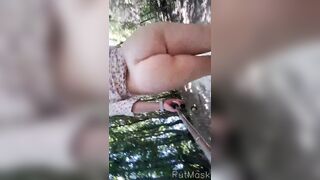 Hawt butt in the public forest