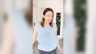 Hawt GILF teasing by giant melons