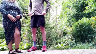 My older mother-in-law pees standing up