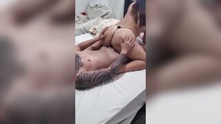 POV - Hawt mother I'd like to fuck likes to sit on knob