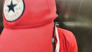 Very risky sex in a public elevator with hawt neighbour Dada Deville