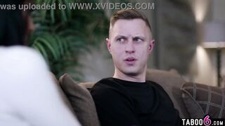 Granny stepmom was intrigued by her large knob stepson from the pont of time they met