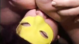 Four Dicks In The Stomach As The Spear Goes Down