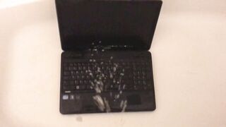 Pissing On My PC Laptop Computer