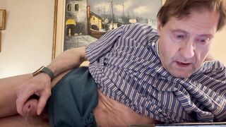 See me stroke to porn and cum