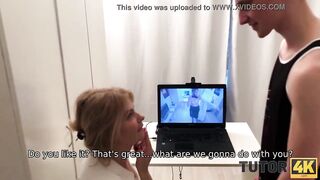 TUTOR4K. Dude prefers sex with older sweethearts and has temptation plan for trainer