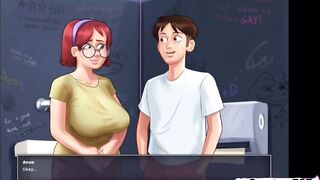 Rubbing my knob on yoga teacher during the time that helping her