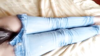 I give my stepson permission to masturbate with my booty and cum