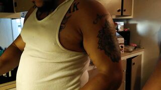 Step Mommy Lifts Up Her Petticoat and Pulls Down Her Blouse and Kisses Neighbour In The Kitchen Part 4