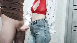 hawt stepmom jerks off stepson's penis