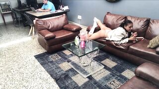 My employee gets very excited in my office