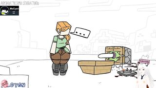 Alex from Minecraft has the giant ass in the game (MsCyan animation) - Jazziuu
