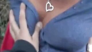 Sexy Golden-haired Mamma Drilled Outdoor