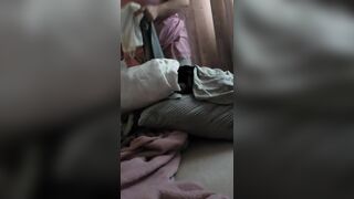 Step mamma nearly caught step son undressed with low erection