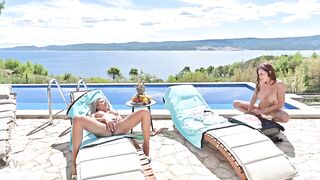 Poolside Exploration Chapter 1: Bi BFFs Shalina Devine And Olivia del Rio Share A Thong On GP3287