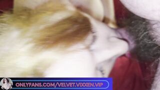 Cute Redhead Velvet Vixxen POV Fellatio And getting drilled in bushy twat This guy Came all up inside her