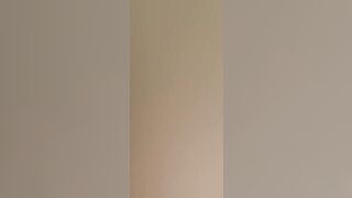 Brunette hair honey eats cum after sucking knob and getting her snatch dong fucked