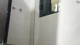 Spying, I left the cell phone recording in the shitter of my step mamma's abode