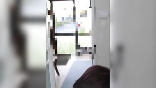 Public Display. Trashy Kiwi mother I'd like to fuck takes out the trash wearing practically no thing at all in peak traf