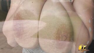 Washing Windows out of Brassiere and Poking my Butt and Melons to Glass