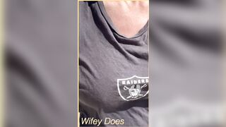 Wife walks around public beach fully undressed