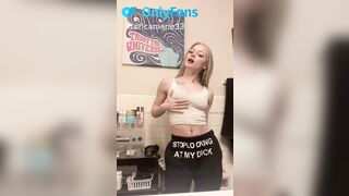 Feeling so nasty in front of the mirror- stripping