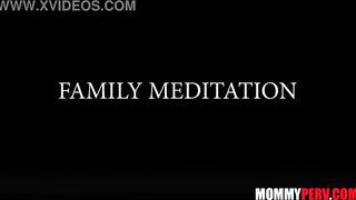 Stepmom taking care of nervous stepson & stepdaughter