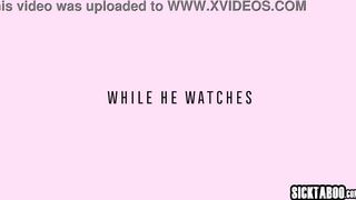 Spouse watching lesbo wife in excitement lesbo sex with large titties aged