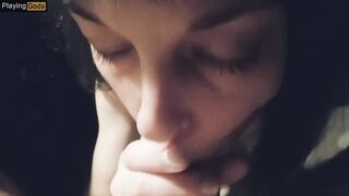 Oral sex in the kitchen