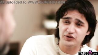 Stepson and stepdad double penetration older stepmom after a blindfolded massage