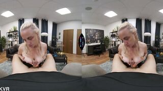 Sexually excited Old Granny Cougar Gilf Titjob - 360 VR Sex Cum Eater Grandma