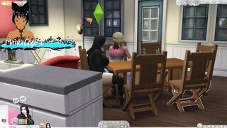 Sims 4 - Going on dates, random three-some and getting a job