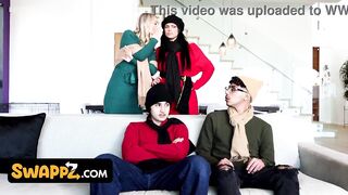 Swappz - Stepmoms Bunny Madison and Mona Azar Catch Their Wicked Stepsons Sneaking Out