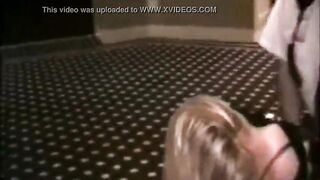 Sexually excited Wife Screwed in Hall Way by a Stranger Nearly Caught