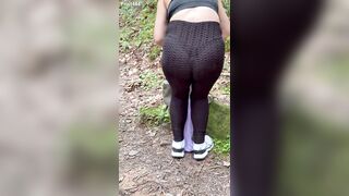 Amateur wife exposes herself in public park