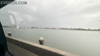 Cheating wife gets banged on her hotel balcony