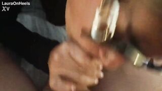 Preview - mother I'd like to fuck in sunglasses gives POV blow job with spunk fountain