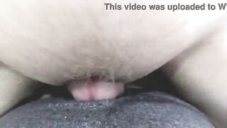 Clip from my wife's phone. My wife blond mother I'd like to fuck masturbates weenie and rubs labia snatch on knob lover until cum In bedroom Close Up Spunk fountain Bitch Floozy Soaked twat Cream Pie Creampie POV Natural melons Aged