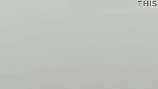 Ebony hotty rides a massive white dong