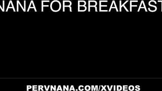 Redhead stepgrandma fucked from behind and blasted with cum