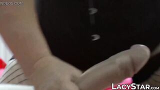 Breasty older British lady receives facial after coarse sex