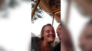 Wife rides a hard studhorse up and down and up and down during the time that spouse laughed in and jams his tongue down her mouth.