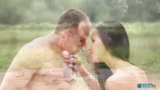 Romantically giving a kiss near a river is the favourite outdoor date activity of those love birds