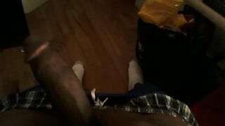 Wanking with spunk flow