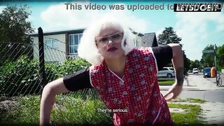 Kinky German Granny in Cosplay Bows Over Outdoors... What That babe Does Next Will Make U Emo Hard