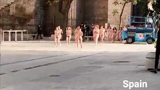undressed chicks group around the world