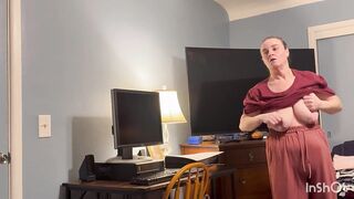 Daughter won’t take care of my son in law so I suck him and this guy gags me on so much cum I nearly drown in it! Mmmm
