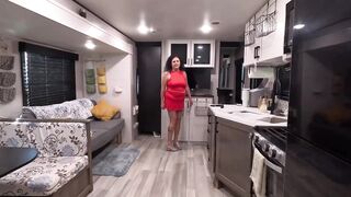Ali Allure Models a Red Costume for Stepson